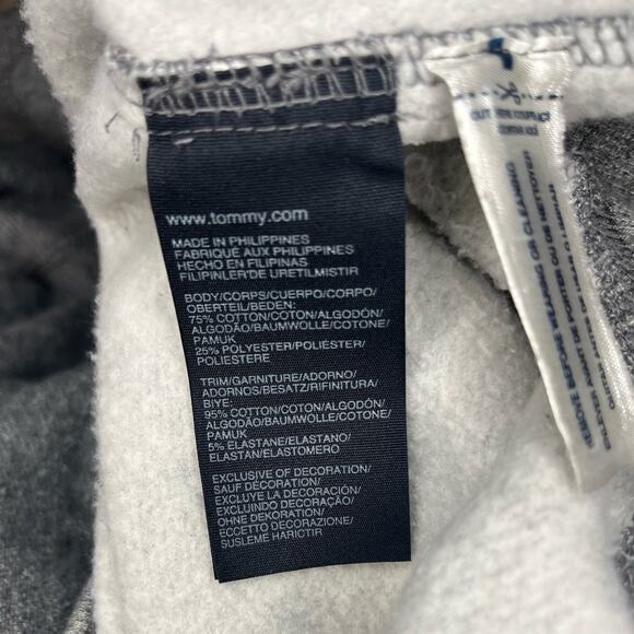 Tommy‎ Hilfiger Mens Gray Zipper Pull Over Size Medium Crest Embroidered - Picture 9 of 9